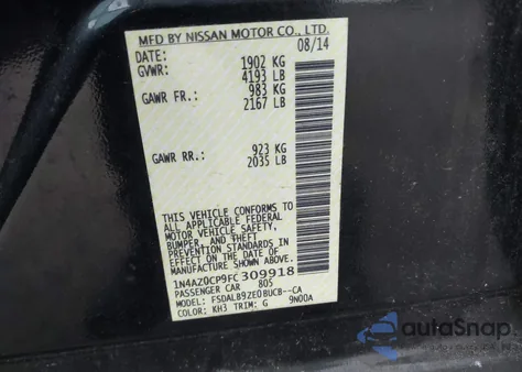 2015 Nissan Leaf S from USA, damaged, VIN 1N4AZ0CP9FC309918